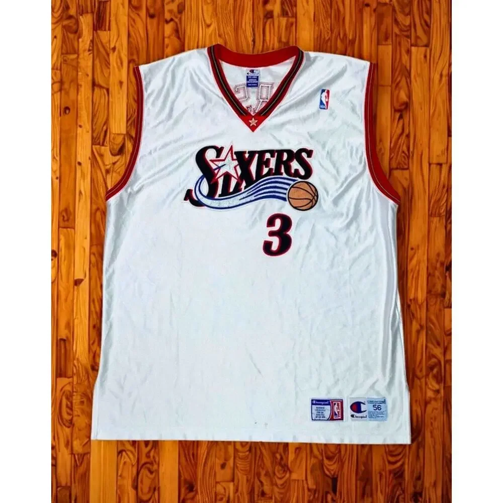 Philadelphia 76ers Allen Iverson #3 Champion Jersey 3XL 56 VTG Authentic - Picture 2 of 13